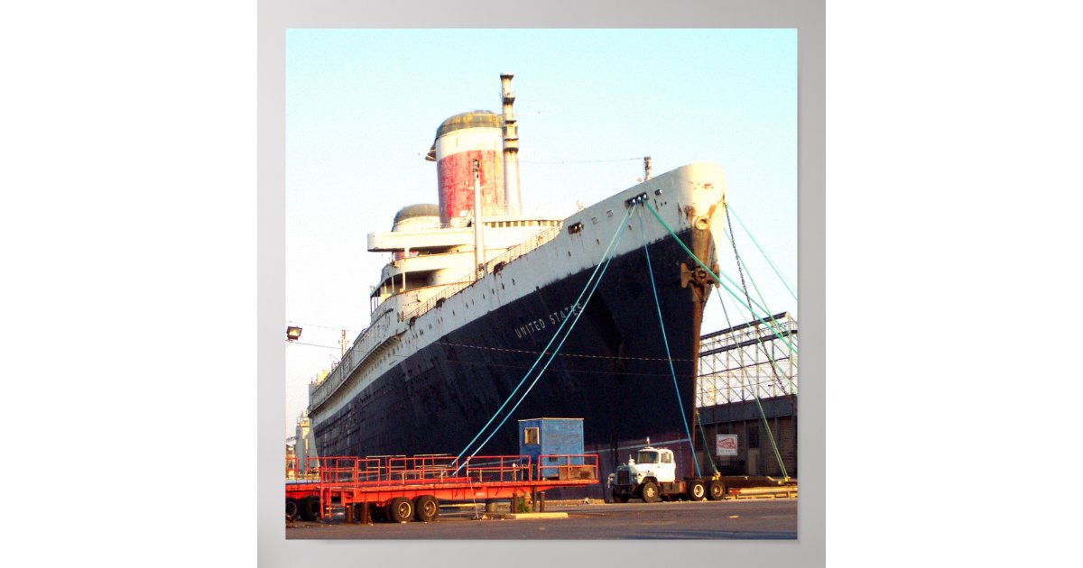 The SS United States Ocean Liner Poster | Zazzle