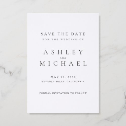 The St. Claire | Classic Elegant Save the Date Letterpress Invitation