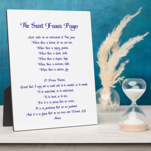 The St Francis Prayer Plaque Zazzle