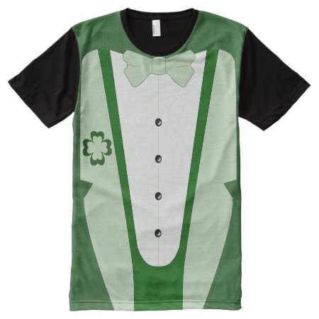 Pati O'Dinner Jacket on Forest Green T Shirt for St Patricks Day