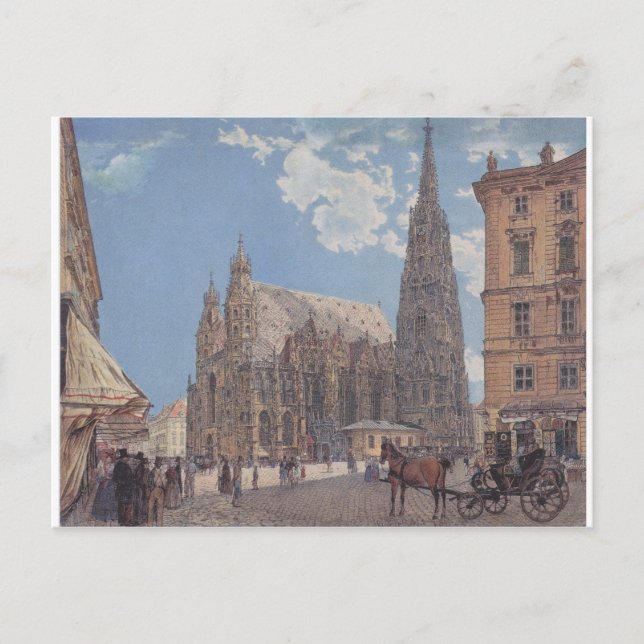The St. Stephen's Cathedral in Vienna by Rudolf Postcard (Front)