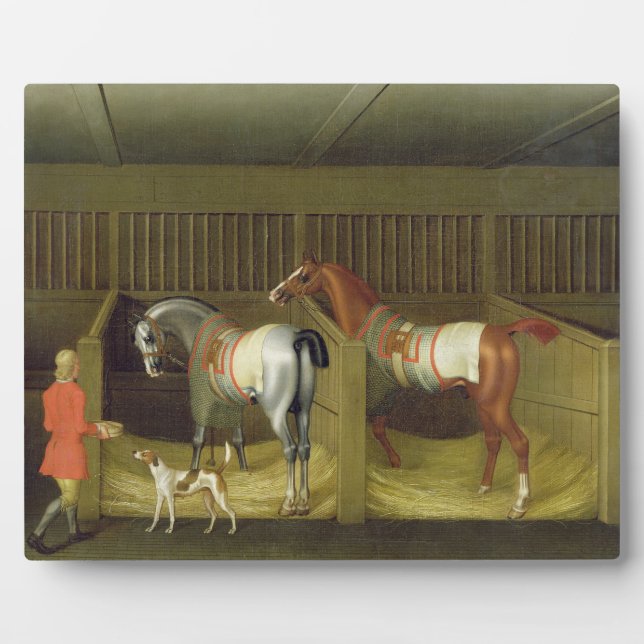 The Stables and Two Famous Running Horses belongin Plaque (Front)