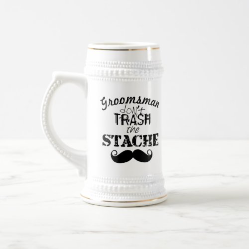 The Stache Moustache Pattern Beer Stein