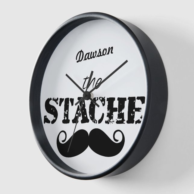 The Stache Moustache Pattern Clock (Angle)