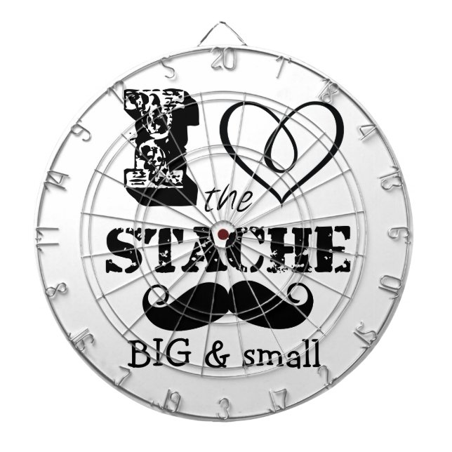 The Stache Moustache Pattern Dart Board (Front)