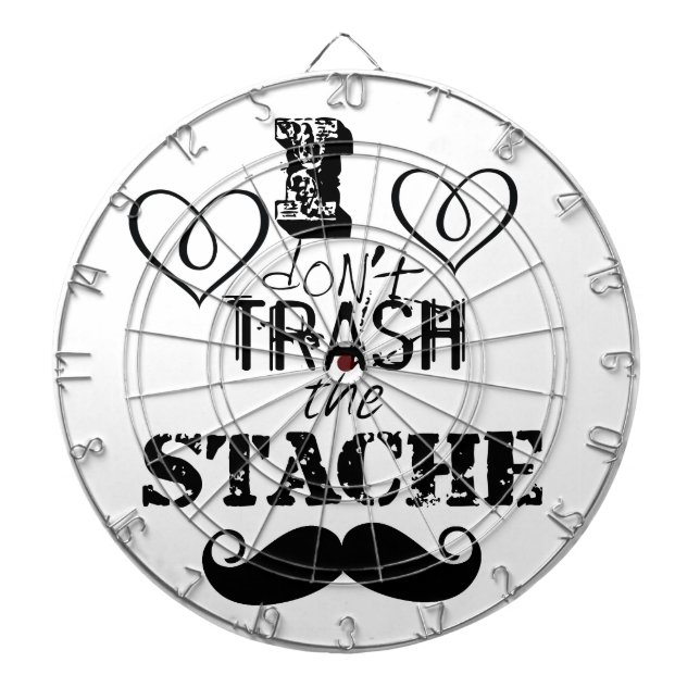 The Stache Moustache Pattern Dart Board (Front)