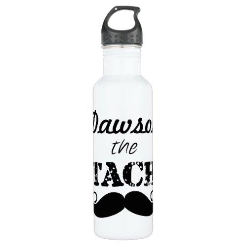 The Stache Moustache Pattern Stainless Steel Water Bottle
