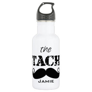 The Stache Moustache Pattern Stainless Steel Water Bottle