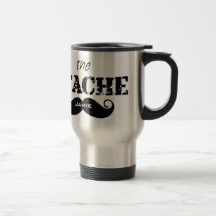 The Stache Moustache Pattern Travel Mug