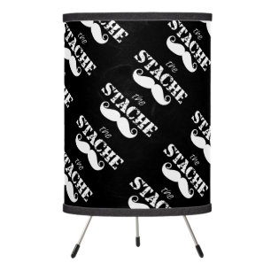 The Stache Moustache Pattern Tripod Lamp