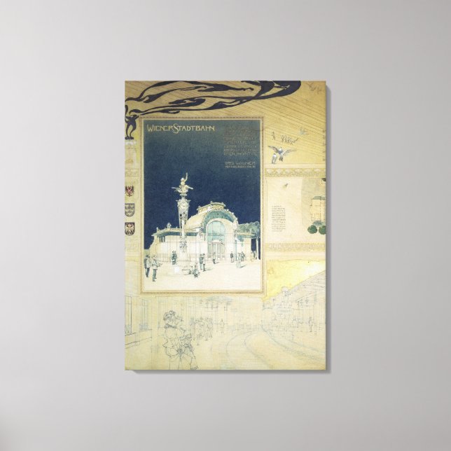 The Stadtbahn Pavilion of the Vienna Canvas Print (Front)