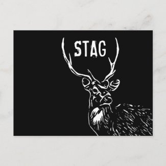 The Stag, Bachelor Party postcard invite