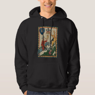 The Stag Hunt, 14th Century Medieval Art Hoodie
