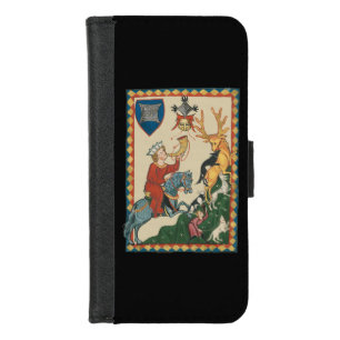 The Stag Hunt, 14th Century Medieval Art iPhone 8/7 Wallet Case