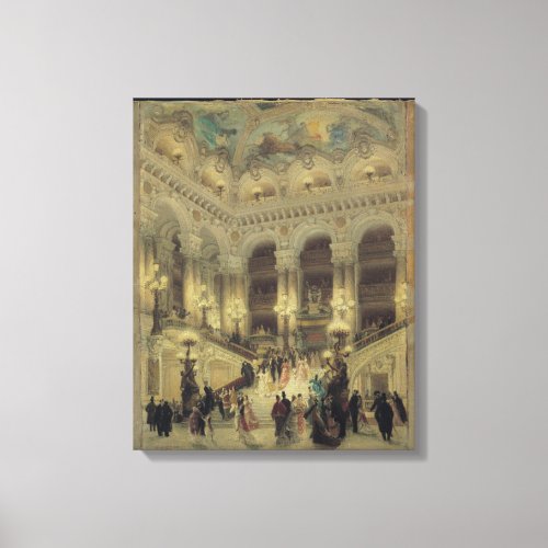 The Staircase of the Opera 1877 Canvas Print