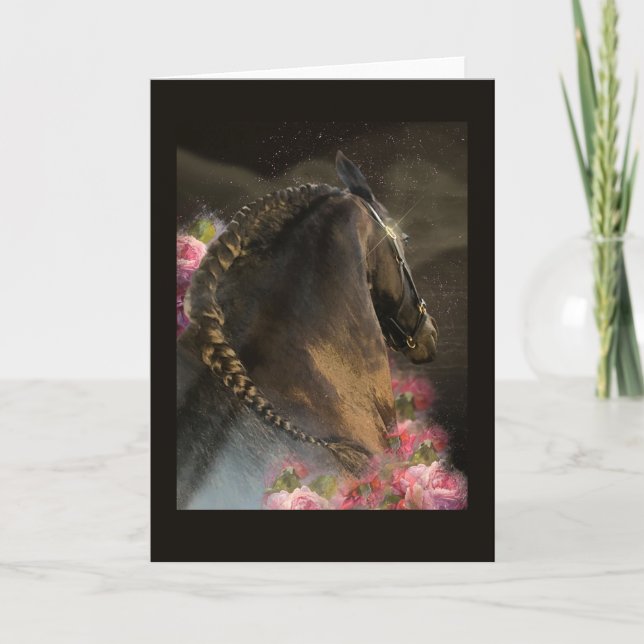The Stallion & Roses - Greeting Card (Front)
