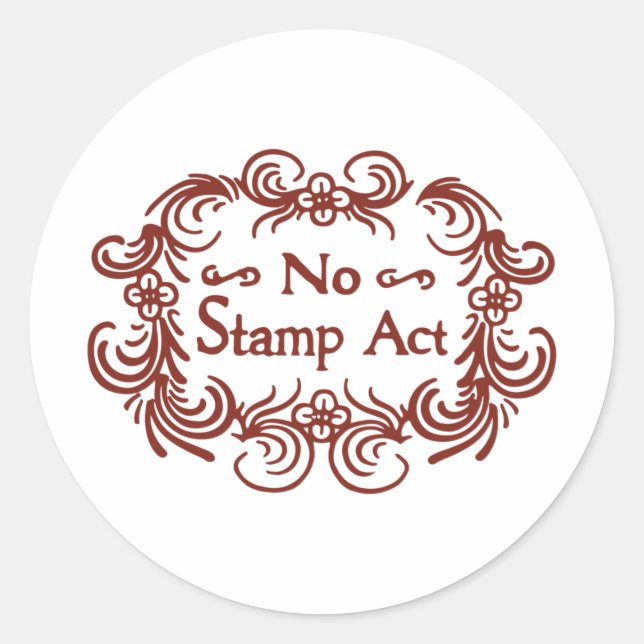 The Stamp Act Classic Round Sticker (Front)