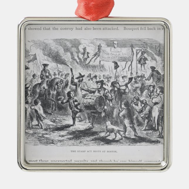 The Stamp Act Riots at Boston Metal Ornament (Front)