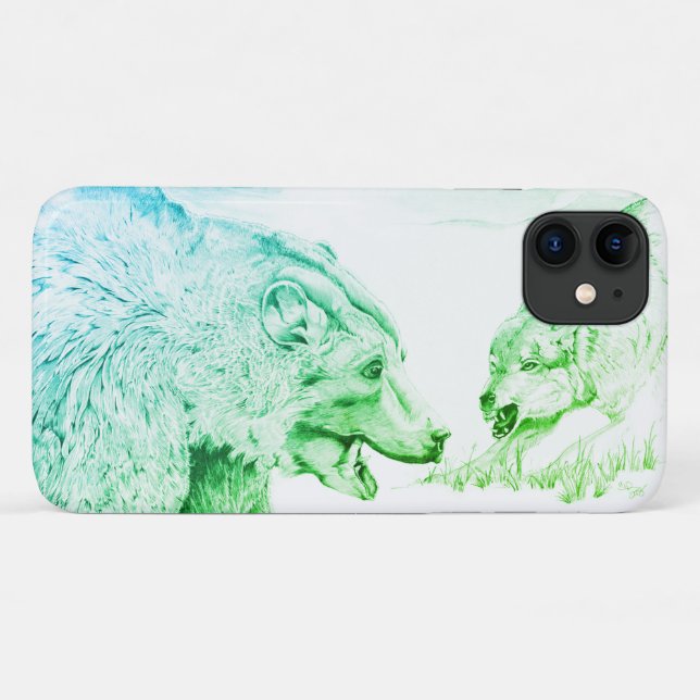 The Stand Off (green) Case-Mate iPhone Case (Back (Horizontal))