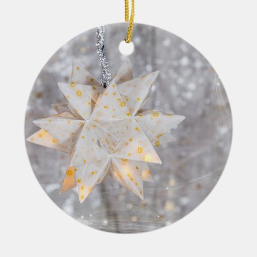 THE STAR AT CHRISTMAS CERAMIC ORNAMENT