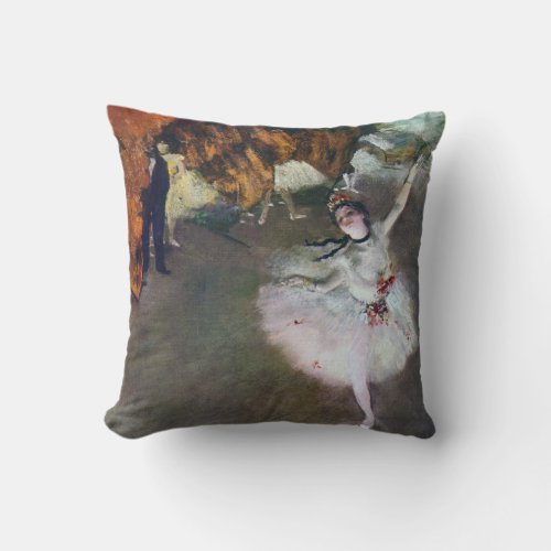 The Star Ballerina Edgar Degas 1878 Throw Pillow