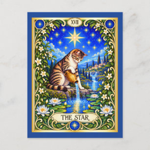 The Star Cat Tarot - Hope and Renewal Postcard
