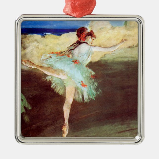 The Star: Dancer on Point by Degas Metal Ornament (Front)