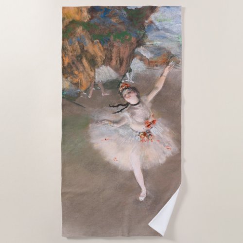 The Star Dancer on Stage Edgar Degas Ballet Beach Towel