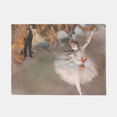 The Star Dancer on Stage Edgar Degas Ballet Doormat