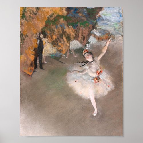 The Star Dancer on Stage Edgar Degas Ballet Poster