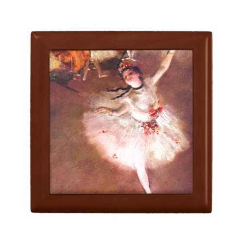 The Star Dancer on the Stage by Edgar Degas Keepsake Box