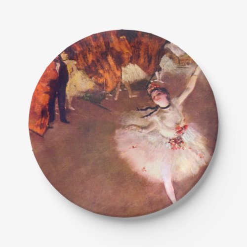The Star Dancer on the Stage by Edgar Degas Paper Plates