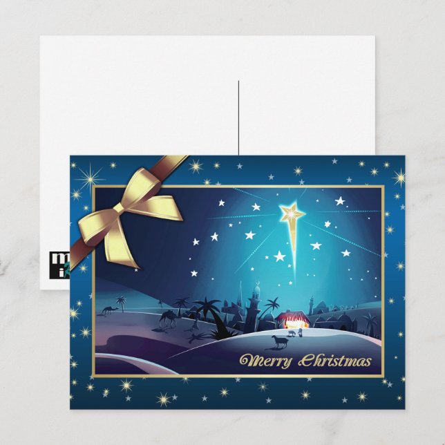 The Star of Bethlehem.  Christmas  Holiday Postcard (Front/Back)