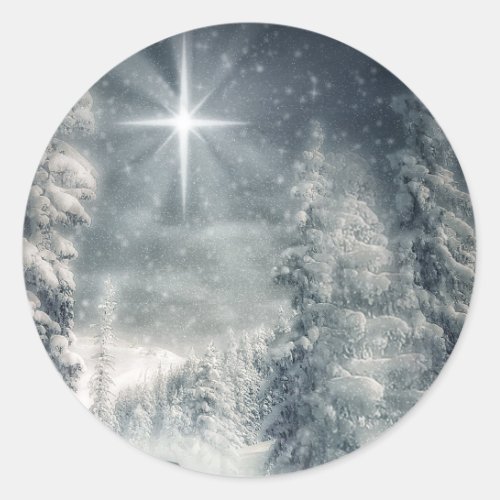 The Star of Bethlehem Classic Round Sticker
