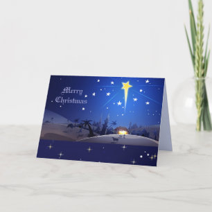 The Star of Bethlehem. Nativity Christmas Holiday Card
