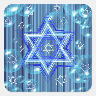 The Star of David and the bubbles. Square Sticker