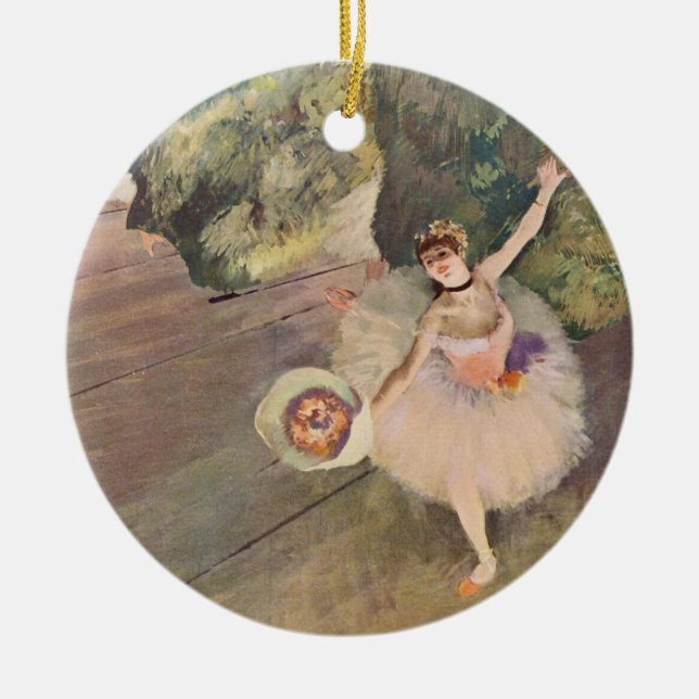 The Star of the Ballet by Edgar Degas Ceramic Ornament (Front)