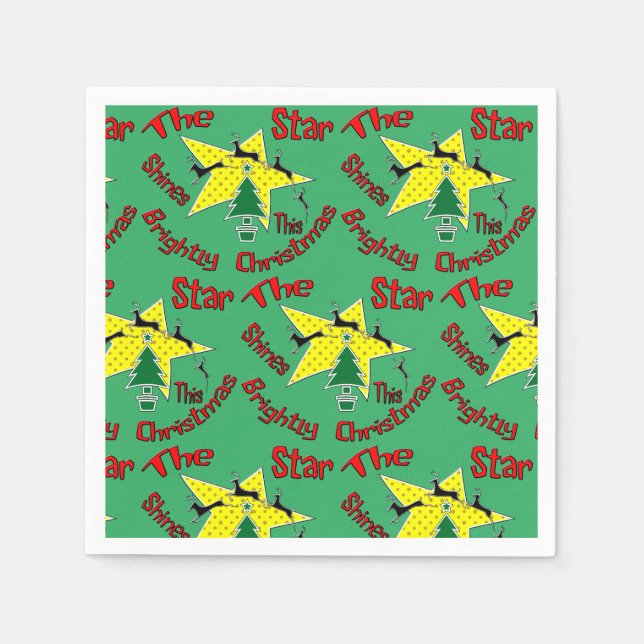 The star shines brightly this Christmas  Napkins (Front)