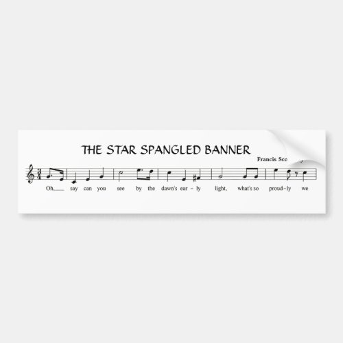 The Star Spangled Banner Bumper Sticker