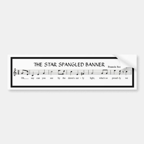 The Star Spangled Banner With Border Bumper Sticker
