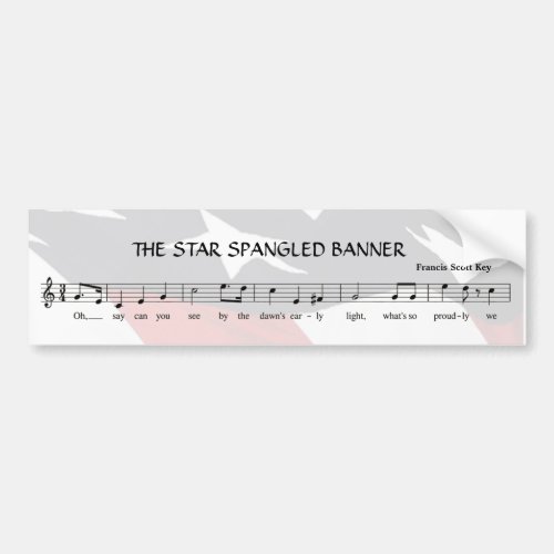 The Star Spangled Banner With Flag Bumper Sticker