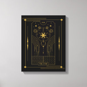 The Star tarot card art, Celestial Canvas Print