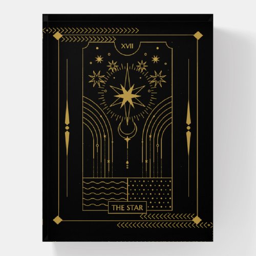 The Star tarot card art Celestial Paperweight