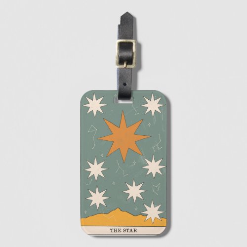 The Star tarot card modern Major Arcana Luggage Tag