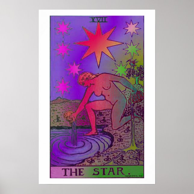 The Star Tarot Card Psychedelic Poster (Front)
