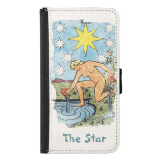 The Star Tarot Card Watercolor Painting Samsung Galaxy S5 Wallet Case