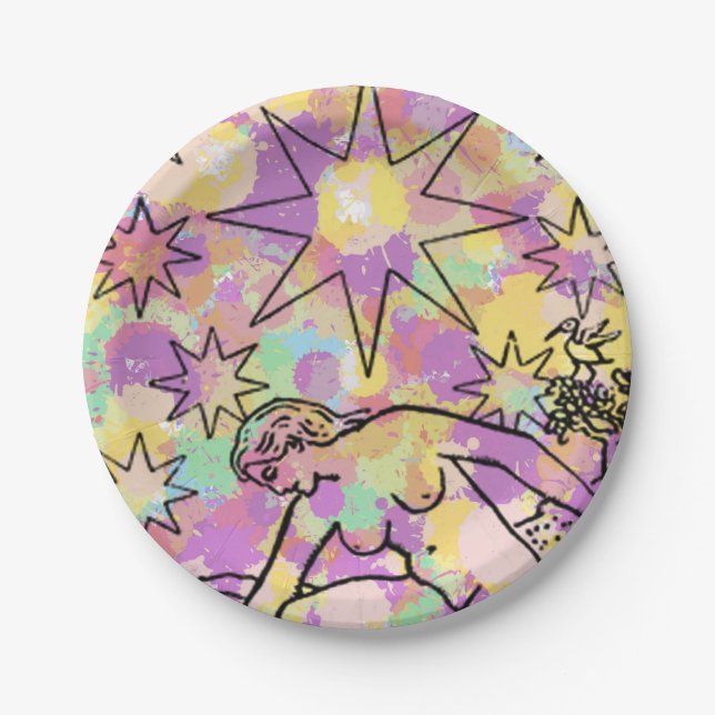 The Star Tarot Party Paper Plates (Front)