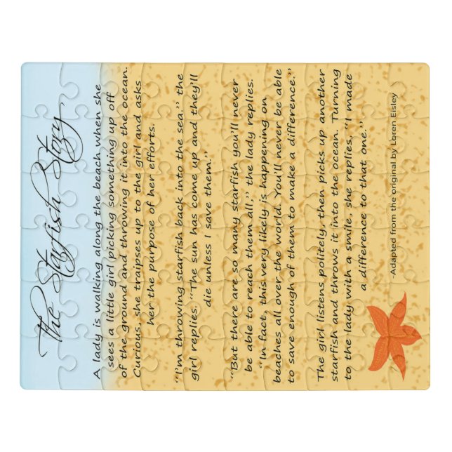 The Starfish Story Jigsaw Puzzle (Puzzle Horizontal)