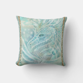 The "Starlight" Dragon fantasy by Renee Lavoie Throw Pillow