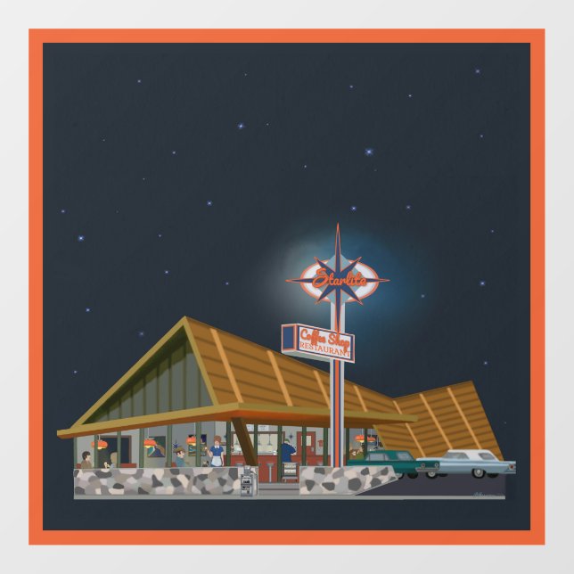 The Starlite Coffee Shop Window Cling (Sheet)
